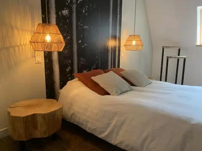 Un ou plusieurs lits dans un hébergement de l'établissement Gîte Nature