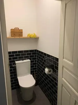 Salle de bains dans l'établissement Gîte Nature