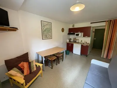 Cuisine ou kitchenette dans l'établissement Studio cosy à Laveissière près des pistes, 2 lits superposés et lit rabattable, parfait pour l'hiver - FR-1-787-8