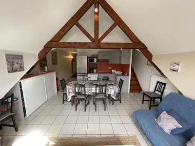 Cuisine ou kitchenette dans l'établissement Chalet T3 près des pistes, 2 chambres, équipé, navette gratuite - FR-1-787-2