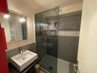 Salle de bains dans l'établissement Charmant studio au coeur de la station, balçon exposé, idéal pour 4 personnes - FR-1-787-7
