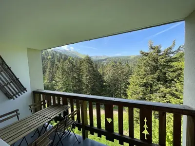 Vue générale sur la montagne ou vue sur la montagne depuis l'appartement