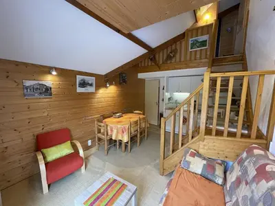Plan de l'établissement Studio-cabine-mezzanine exposé sud avec navette gratuite, casier à skis et tout confort - FR-1-787-28