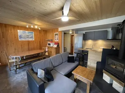 Cuisine ou kitchenette dans l'établissement Grand chalet mitoyen dans secteur calme et ensoleillé - FR-1-787-38