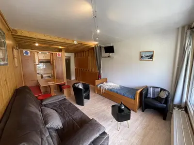 Coin salon dans l'établissement Studio avec balcon en centre station, WiFi et animaux admis - FR-1-787-60