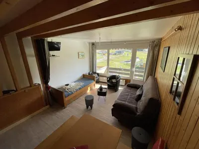 Coin salon dans l'établissement Studio avec balcon en centre station, WiFi et animaux admis - FR-1-787-60