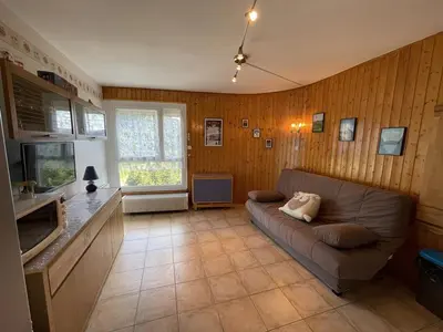 Télévision ou salle de divertissement dans l'établissement Studio au pied des pistes avec Wifi, idéal pour 4 personnes, proche commerces et patinoire - FR-1-787-63