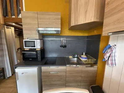 Plan de l'établissement Studio rénové au pied des pistes, idéal pour 4 pers, avec WiFi, animaux acceptés, casier à skis inclus - FR-1-787-54