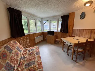 Coin salon dans l'établissement Studio cosy au cœur de la station - 4 pers, proche pistes, commerces et patinoire - FR-1-787-43