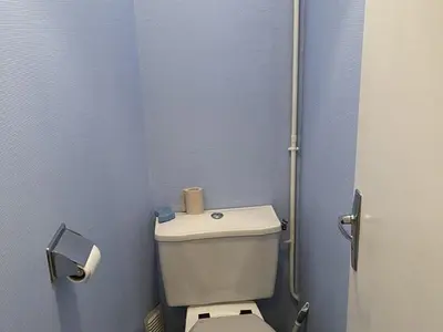 Salle de bains dans l'établissement Studio 35m² pour 5 pers. avec balcon, centre station, proche commerces et pistes, animaux acceptés. - FR-1-787-61