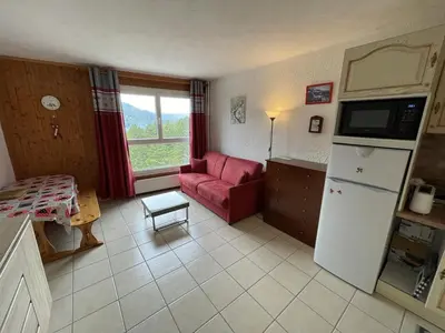 Cuisine ou kitchenette dans l'établissement Studio 4 Pers. au Centre de la Station avec Wifi et Animaux Admis - FR-1-787-73