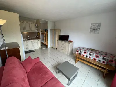 Cuisine ou kitchenette dans l'établissement Studio 4 Pers. au Centre de la Station avec Wifi et Animaux Admis - FR-1-787-73