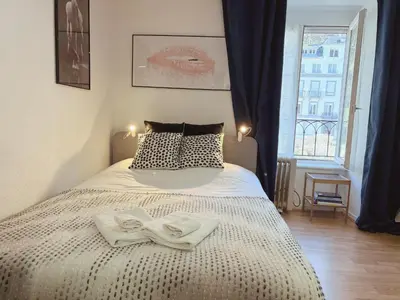 Un ou plusieurs lits dans un hébergement de l'établissement La Bonbonnière Centre ville - Thermes - Netflix