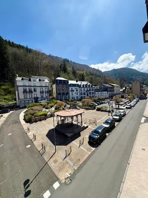 Vue générale sur la montagne ou vue sur la montagne depuis l'appartement