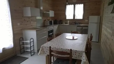 Cuisine ou kitchenette dans l'établissement Chalet Le Breuil