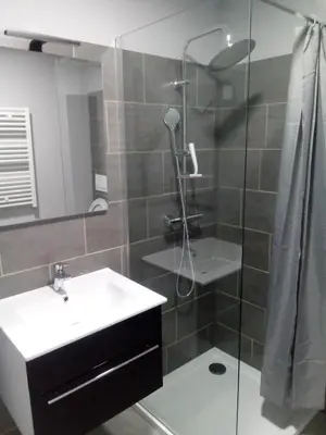 Salle de bains dans l'établissement appt tout confort à laveissiere 101