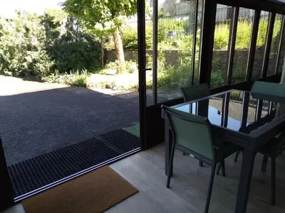 Balcon ou terrasse dans l'établissement Gîte de la Découverte Le Randonneur