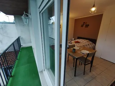 Balcon ou terrasse dans l'établissement grand studio