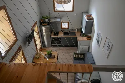 Cuisine ou kitchenette dans l'établissement L'ecrin de lacoste