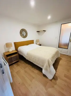Un ou plusieurs lits dans un hébergement de l'établissement Appartement Le Romy Vue Montagne