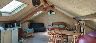 Cuisine ou kitchenette dans l'établissement Hébergements