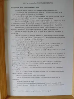 Plan de l'établissement Gîte Evasion Corrézienne
