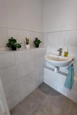 Salle de bains dans l'établissement Gite pour 6 personnes à 15 min dAurillac Cantal