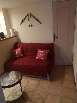 Coin salon dans l'établissement Appartement WK, vacances et cures