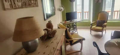 Coin salon dans l'établissement Maison de village