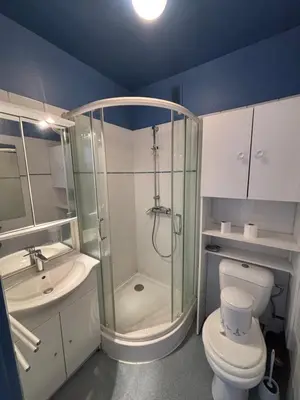 Salle de bains dans l'établissement Appartement à la montagne