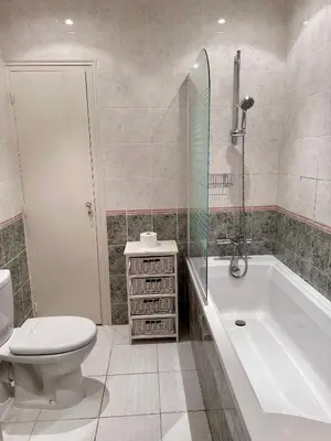 Salle de bains dans l'établissement Les Cerfs de Laplaud