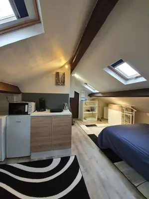 Cuisine ou kitchenette dans l'établissement Limoges studio proche pôle santé