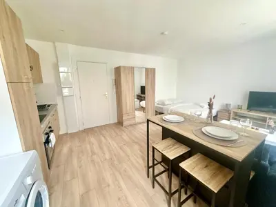Cuisine ou kitchenette dans l'établissement Le Gamma, cosy et lumineux
