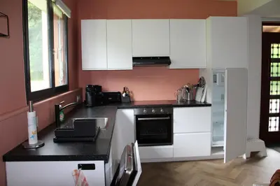 Cuisine ou kitchenette dans l'établissement Les Cimes 2