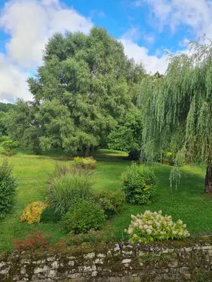 Jardin de l'établissement Hotel Saint julien aux bois
