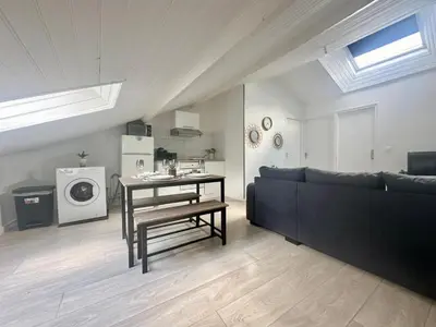 Cuisine ou kitchenette dans l'établissement Les Bancs, central et calme