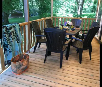 Balcon ou terrasse dans l'établissement Flower Camping de Rouffiac