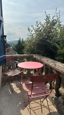 Balcon ou terrasse dans l'établissement Gîte au cœur de la ville ancienne