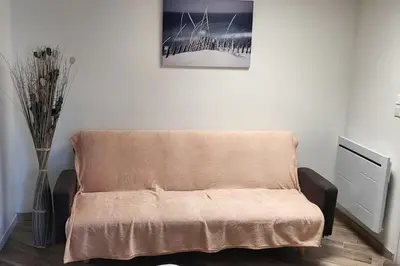 Coin salon dans l'établissement Logement saisonnier la bourboule