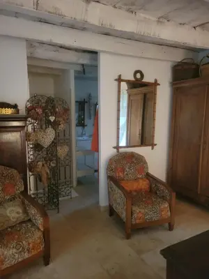Coin salon dans l'établissement Chambre de charme