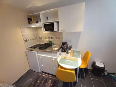 Cuisine ou kitchenette dans l'établissement Residence de l'évèché 9