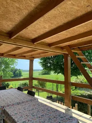 Balcon ou terrasse dans l'établissement Gîte de Lagarde