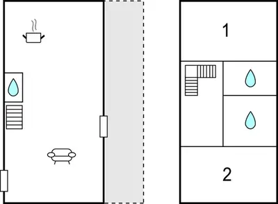 Plan de l'établissement Lovely Home In Paulin With Kitchen