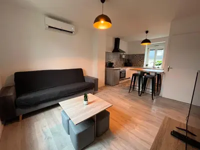 Coin salon dans l'établissement Jolis logements brivistes 3