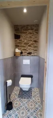 Salle de bains dans l'établissement La chouette
