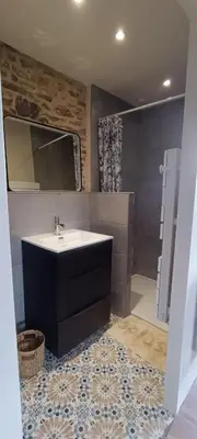 Salle de bains dans l'établissement La chouette