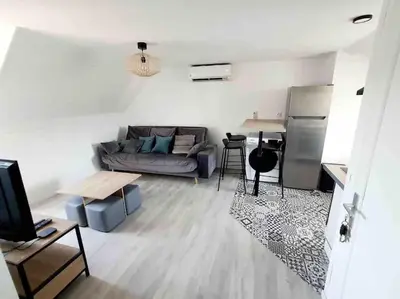Cuisine ou kitchenette dans l'établissement jolis logements brivistes 4