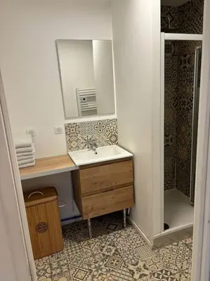 Salle de bains dans l'établissement Jolis logements brivistes 6