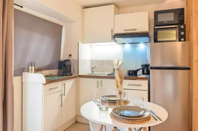 Cuisine ou kitchenette dans l'établissement Le Nid Eucalyptus