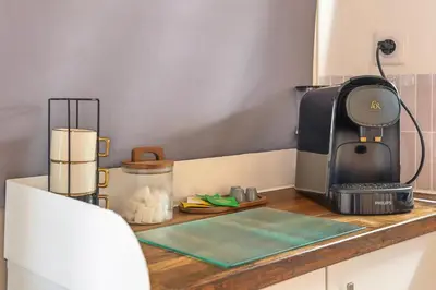 Cuisine ou kitchenette dans l'établissement Le Nid Eucalyptus